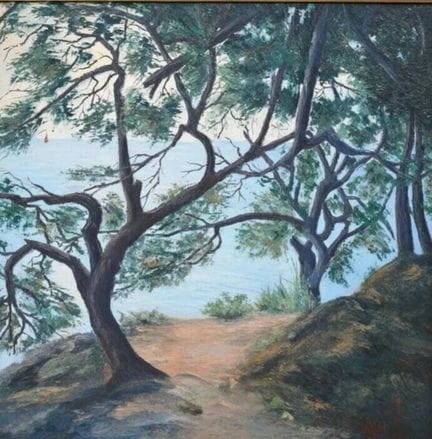 André BERONNEAU (1886–1973)
„Kiefern am Meer“.
Öl 