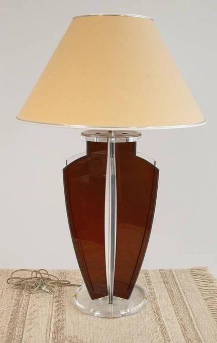 Zweifarbige Plexiglaslampe
H: 42 cm.