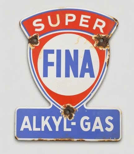 Super Fina Alkyl-Gas
Werbetafel aus emailliertem B