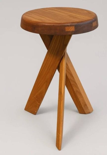 Pierre CHAPO (1927-1987)
Sgabello a tre gambe in f