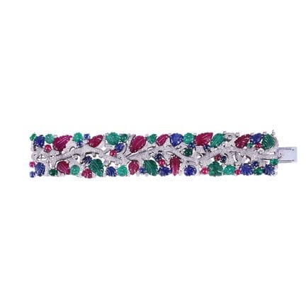 * PULSERA de oro blanco de 18 quilates con diseño 
