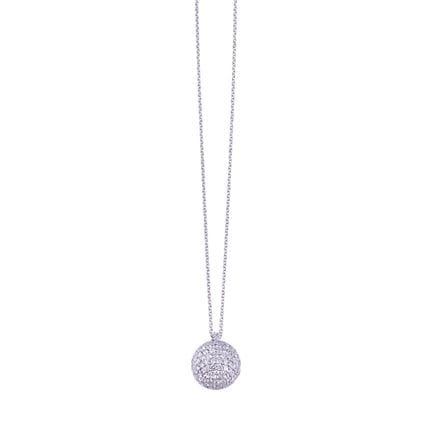 * 18K white gold choker with a pendant in the shap