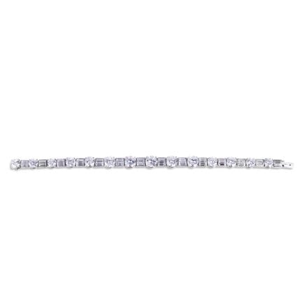 PULSERA tipo «rivière» de platino con brillantes e