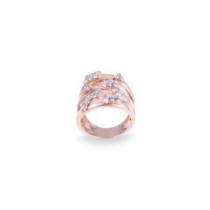 * RING, DÁMASO MARTÍNEZ, 18K rose gold band, consi