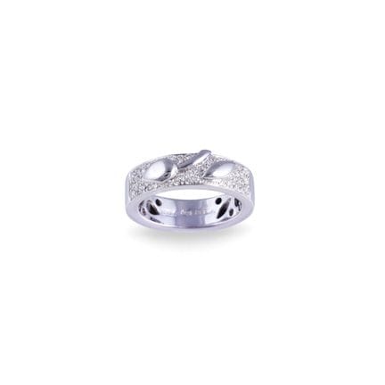 * BAGUE CHIMENTO, modèle à bande, en or blanc 18 c