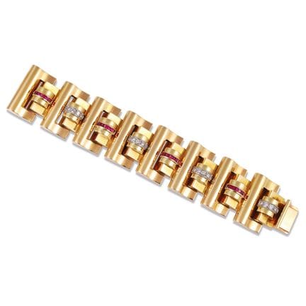 PULSERA en oro de 18 quilates y platino, compuesta
