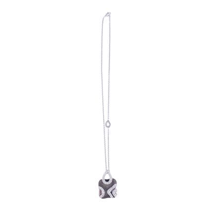 * COLLIER « LA NOUVELLE BAGUE » en or blanc 18 car