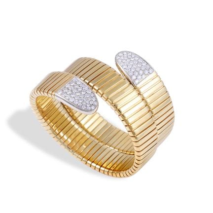 PULSERA «tubogas» de doble vuelta, en oro amarillo
