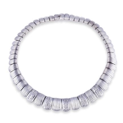 * COLLAR, de la marca SABBADINI, en oro blanco de 