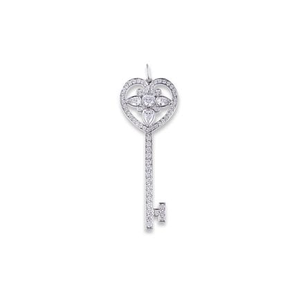 PENDANT, TIFFANY &amp; Co. “Heart Key” in platinum