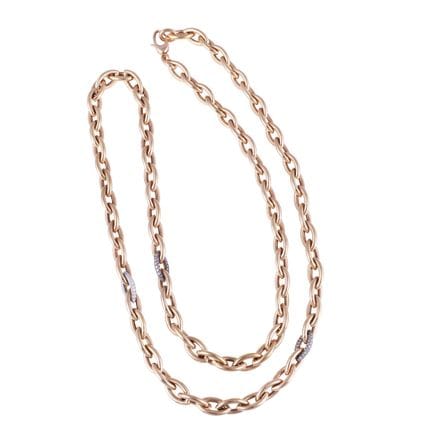 * COLLANA in oro rosa 18Kt composta da maglie a og