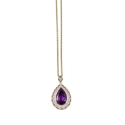 PENDENTIF AVEC CHAÎNETTE en or jaune 18 carats, en