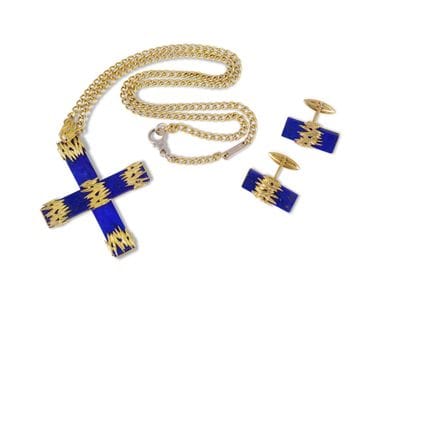 PARURE en or jaune 18 carats, composée d'une chaîn