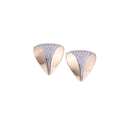 * PENDIENTES, DÁMASO MARTÍNEZ, de oro rosa y blanc
