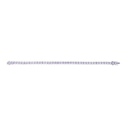 * Pulsera tipo «tenis» de oro blanco de 18 quilate
