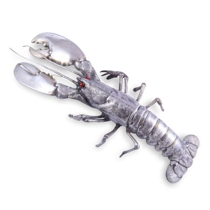 HOMARD en argent fondu 800/1000, modelé de manière