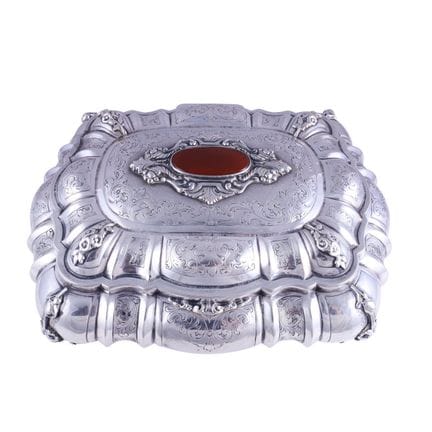 BOÎTE À BIJOUX, VALLÉ ET GANDINI, en argent 800/10