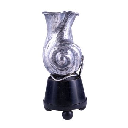 VASE, ARRIGO FINZI, de style sculptural, en argent