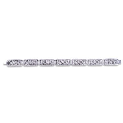 BRACCIALE in oro bianco 18Kt e brillanti, composto