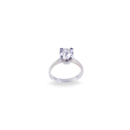 ANELLO in oro bianco 18Kt con diamante taglio anti