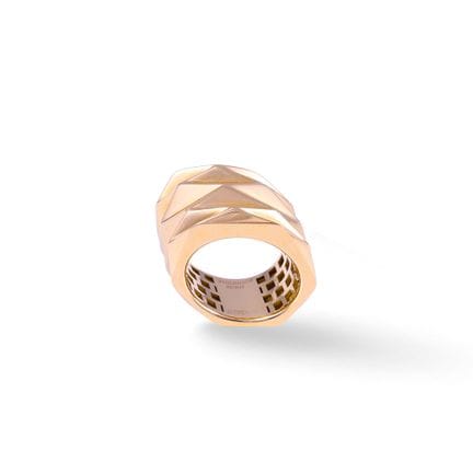 * RING, VHERNIER „Plissé“ mit breitem Band aus 18 