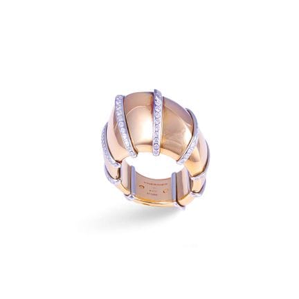 * RING, VHERNIER „Ardis“ mit geformtem Band und di