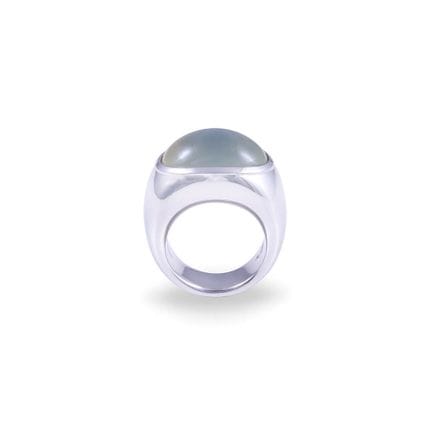* RING, VHERNIER aus Platin mit gewölbtem Band, ge
