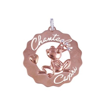 * ANHÄNGER, CHANTECLER „Logo“ aus 9-Karat-Rosé- un