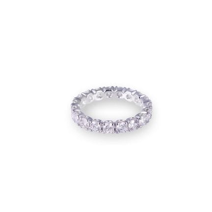 * ANELLO  rivière in oro bianco 18Kt interamente p