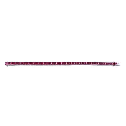 BRACCIALE rivière in oro bianco 18Kt percorso da r