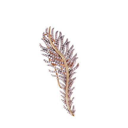 * MONO ORECCHINO in oro rosa 18Kt a forma di piuma