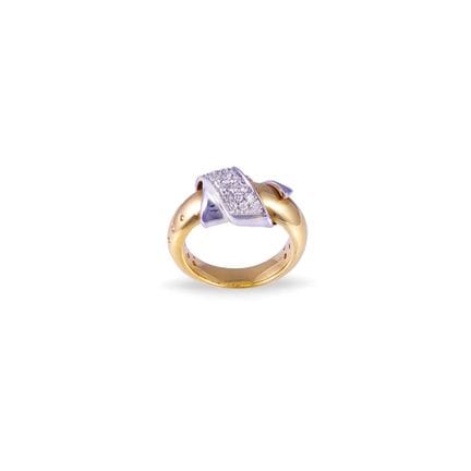 * RING, „LA NOUVELLE BAGUE“ – gewölbter Bandring a
