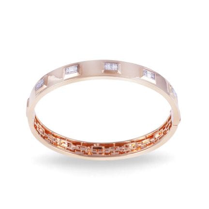 * Starres Armband aus 18-karätigem Roségold, verzi