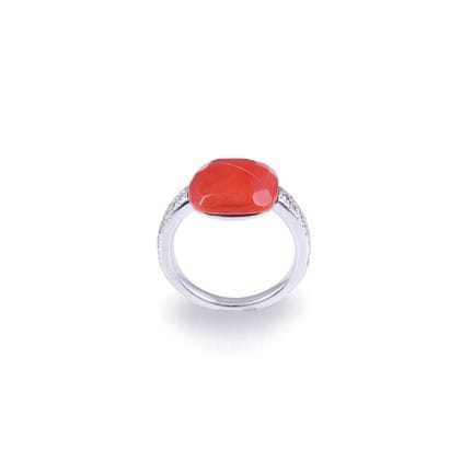 * ~ RING, POMELLATO „Capri“ aus 18 Karat Weißgold 