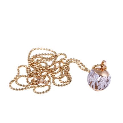 * COLLANA in oro giallo e bianco 18Kt, con pendent