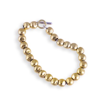 * ARMBAND, DoDo mit Goldnuggets und einem Verschlu