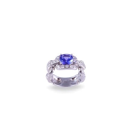 * ANELLO, DÁMASO MARTÍNEZ in oro bianco 18Kt con m