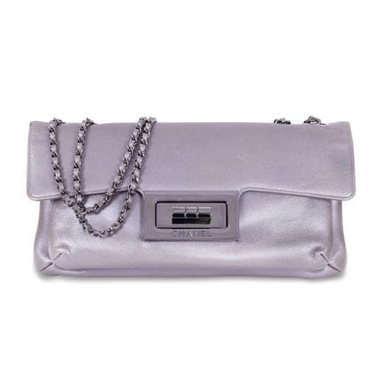CHANEL, Mademoiselle Silver Lock  grigia metallizz