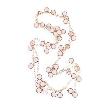* LANGE HALSKETTE, CHANTECLER „Paillettes“ aus 18 