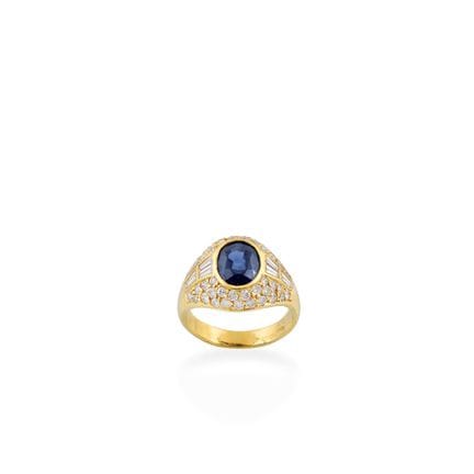 ANELLO a fascia sagomata in oro giallo 18Kt, brill