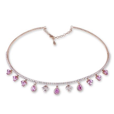 * CHOKER semirigido, in oro rosa 18Kt con molla in