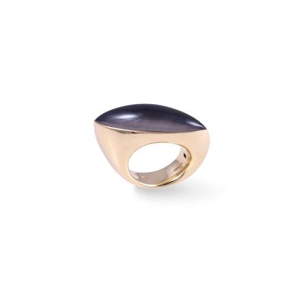 * RING, VHERNIER „Fuseau“ mit geripptem Ringband, 