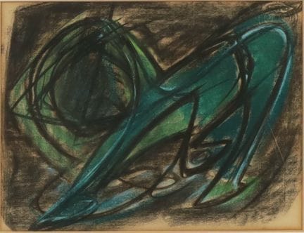 ANIMAUX ACCOUPLÉS, 1929 ANDRÉ MASSON Pastel et fus