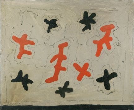 MOSCHE CINESI, 1965 GIULIO TURCATO Huile et sable 