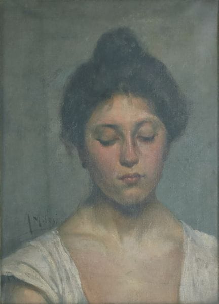 SANS TITRE ALESSANDRO MILESI Huile sur toile, 34 x