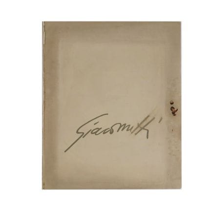 SANS TITRE ALBERTO GIACOMETTI Dossier contenant 45