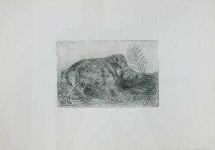SANS TITRE Ligabue Antonio, gravure au poinçon, 21