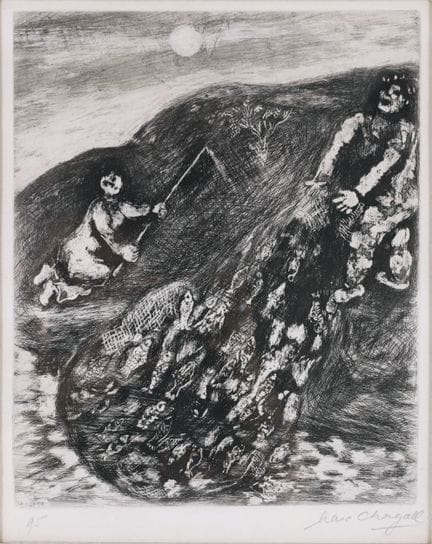 LE PÊCHEUR, 1919-1923 MARC CHAGALL Eau-forte, 29,5