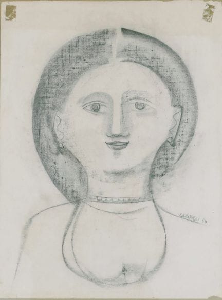 SANS TITRE, 1950 MASSIMO CAMPIGLI Fusain sur papie