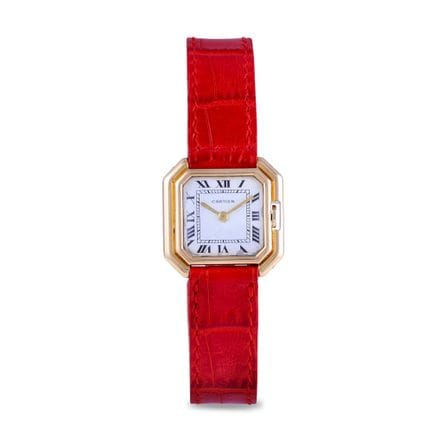 Cartier Ref: 'Ceinture' Case: 18K gold, push-butto